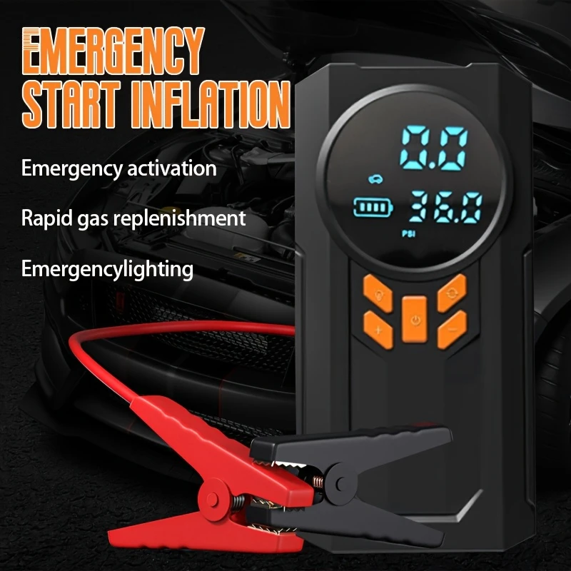 Portable Wireless Car Jump Starter & Tire Inflator Pump