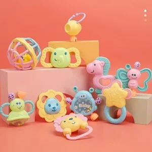 baby Rattle and Teething Toy Set