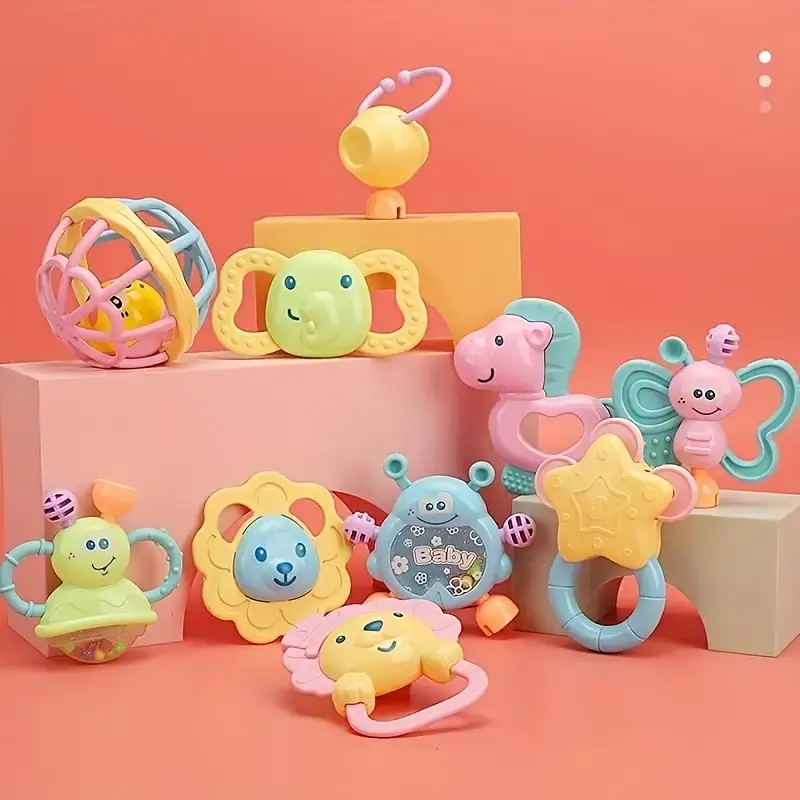 baby Rattle and Teething Toy Set